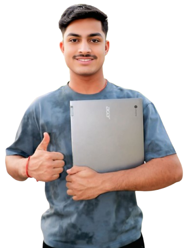 This is my pic. Where i'm standing with holding laptop and a little bit smile